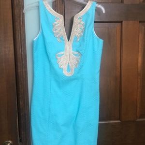 Lily Pulitzer blue Janice shift dress medium